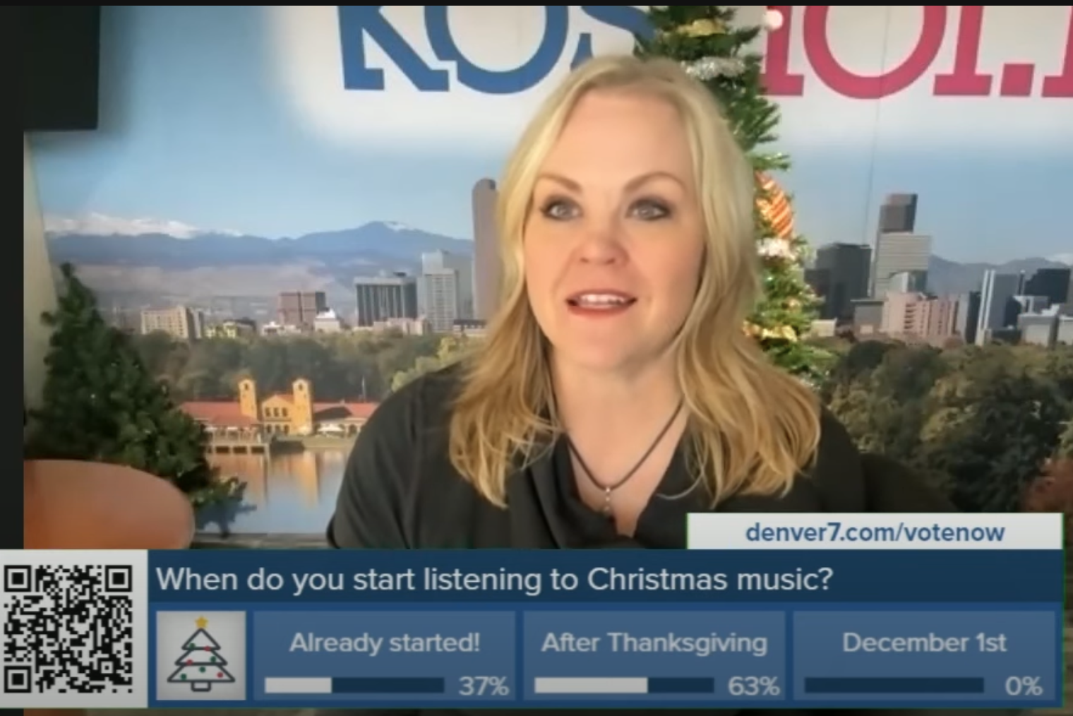 Melissa Moore on Ch. 7 Talking About KOSI Christmas Flip KOSI 101.1