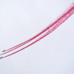 PARIS, FRANCE - JULY 26:  An aerobatics show is staged during the opening ceremony of the Paris 2024 Olympic Games on July 26, 2024 in Paris, France. (Photo by Lui Siu Wai - Pool/Getty Images)