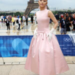 PARIS, FRANCE - JULY 26: Ariana Grande attends the red carpet ahead of the opening ceremony of the Olympic Games Paris 2024 on July 26, 2024 in Paris, France. (Photo by Matthew Stockman/Getty Images)