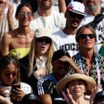 PARIS, FRANCE - JULY 28: (L-R) Nicole Kidman, her husband Keith Urban and family attend to the the Women's Street Final on day two of the Olympic Games Paris 2024 at Place de la Concorde on July 28, 2024 in Paris, France. (Photo by Pascal Le Segretain/Getty Images)