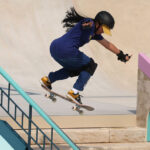 PARIS, FRANCE - JULY 28:  Vareeraya Sukasem of Team Thailand competes during the Women's Street Prelims on day two of the Olympic Games Paris 2024 at Place de la Concorde on July 28, 2024 in Paris, France. (Photo by Julian Finney/Getty Images)