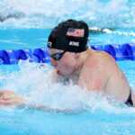 NANTERRE, FRANCE - JULY 28: Lilly King of Team United States competes in the Women’s 100m Breaststroke Semifinals on day two of the Olympic Games Paris 2024 at Paris La Defense Arena on July 28, 2024 in Nanterre, France. (Photo by Lintao Zhang/Getty Images)