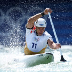 PARIS, FRANCE - JULY 29: Matija Marinic, of Team Croatia, competes during the Men's Canoe Single Semifinal on day three of the Olympic Games Paris 2024 at Vaires-Sur-Marne Nautical Stadium on July 29, 2024 in Paris, France. (Photo by Justin Setterfield/Getty Images)