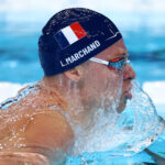 NANTERRE, FRANCE - JULY 30: Leon Marchand of Team France competes in the Men’s 200m Breaststroke Heats on day four of the Olympic Games Paris 2024 at Paris La Defense Arena on July 30, 2024 in Nanterre, France. (Photo by Maddie Meyer/Getty Images)