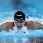 NANTERRE, FRANCE - AUGUST 02: Kate Douglass of Team United States competes in the Women's 200m Individual Medley Semifinals on day seven of the Olympic Games Paris 2024 at Paris La Defense Arena on August 02, 2024 in Nanterre, France. (Photo by Sarah Stier/Getty Images)