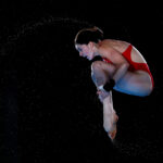 PARIS, FRANCE - AUGUST 06: Andrea Spendolini Sirieix of Team Great Britain competes in the Women's 10m Platform Final on day eleven of the Olympic Games Paris 2024 at Aquatics Centre on August 06, 2024 in Paris, France. (Photo by Clive Rose/Getty Images)