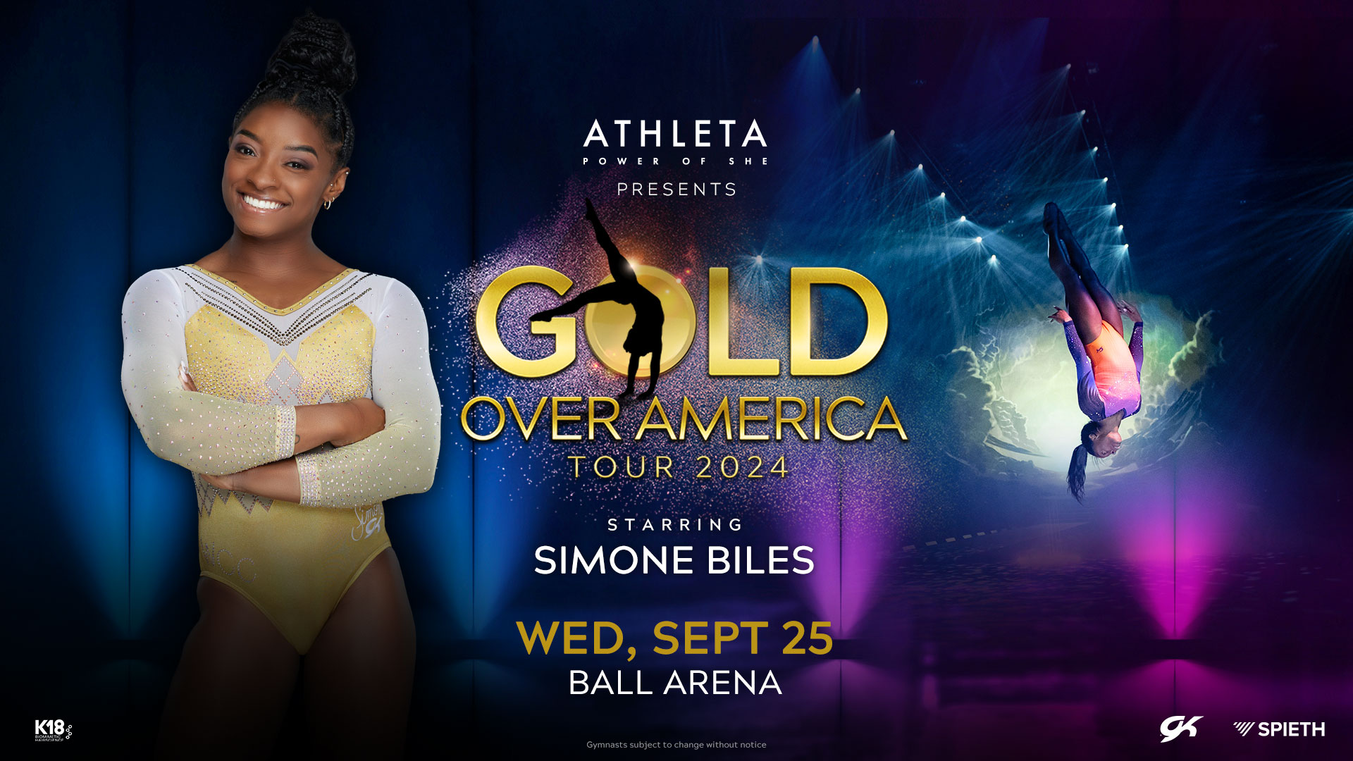 Listen to win tickets to Simone Biles Gold Over America Tour at Ball Arena