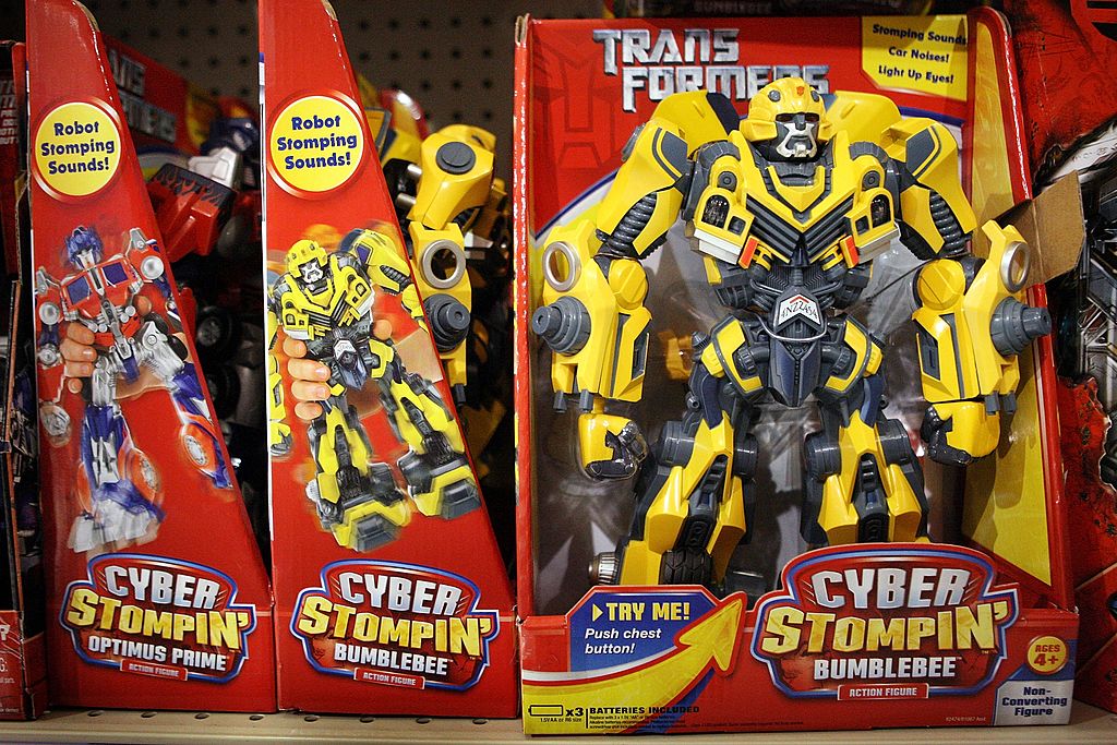 CHICAGO - OCTOBER 22:  A Transformer toy made by Hasbro is offered for sale at a Toys R Us store Oc...