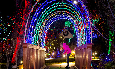 Open Now: Denver area mini golf course with 100,000 Christmas lights!